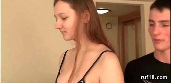  Hot kinky chick sucks and fucks for the cam